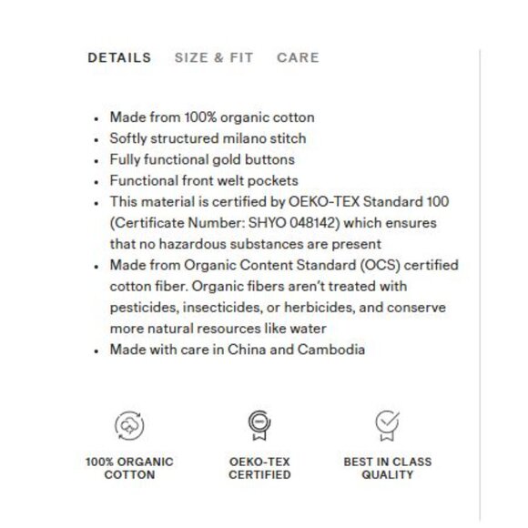 NWOT QUINCE Organic Cotton Sweater Jacket Navy Gold XS - Picture 5 of 9